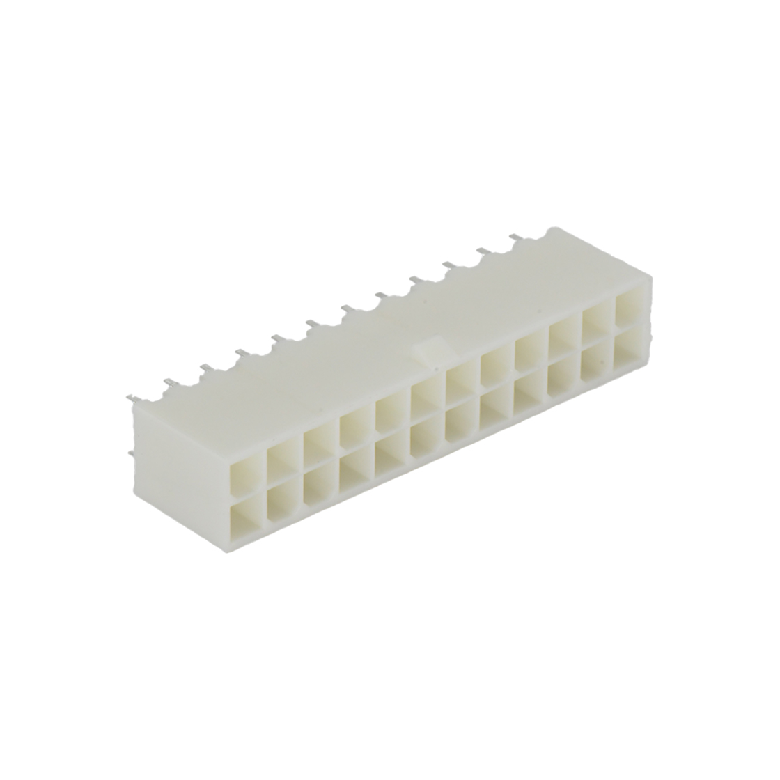 Pitch 4.2mm 双排 180°DIP Wafer 空心针 2X12Pin PA66,94V-0 本色 亮锡